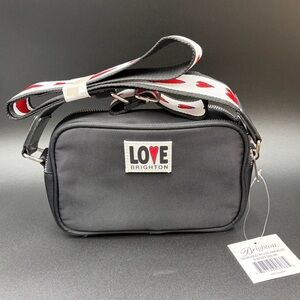 Brighton Black and Red Crossbody Bag Love Heart
